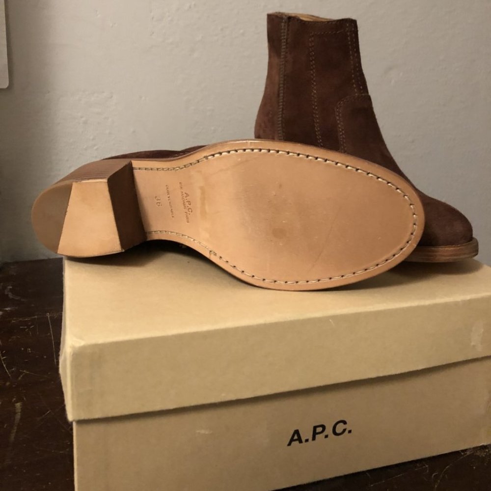 NEW !!! A.P.C cowboy boots Anna, brown size 6 (36)